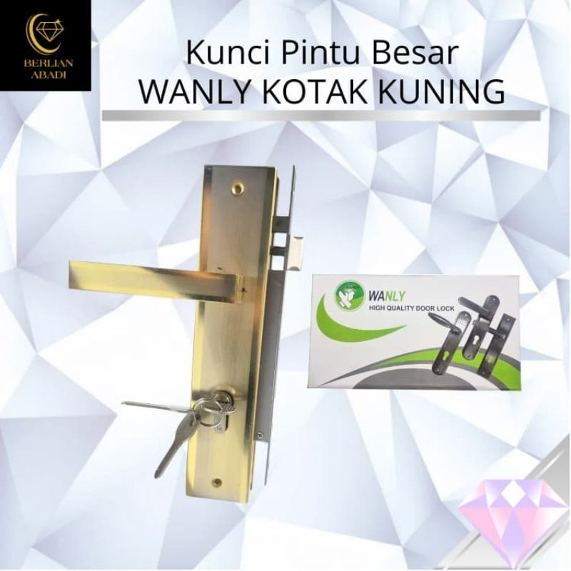 Kunci Pintu Besar / Slot Pintu Besar WANLY KOTAK KUNING