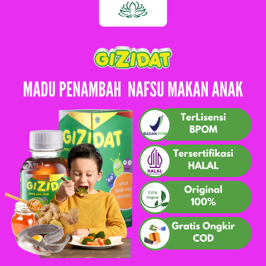 

GIZIDAT Madu Ikan Sidat Penambah Nafsu Makan Anak 130 ml