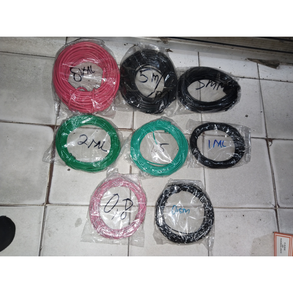 KABEL BINTIK/KABEL POLOS/KABEL OTOMATIF MOBIL/KABEL UNTUK MOBIL UKURAN 2mm, 3 mm, 5mm 8mm BAHAN BAGU