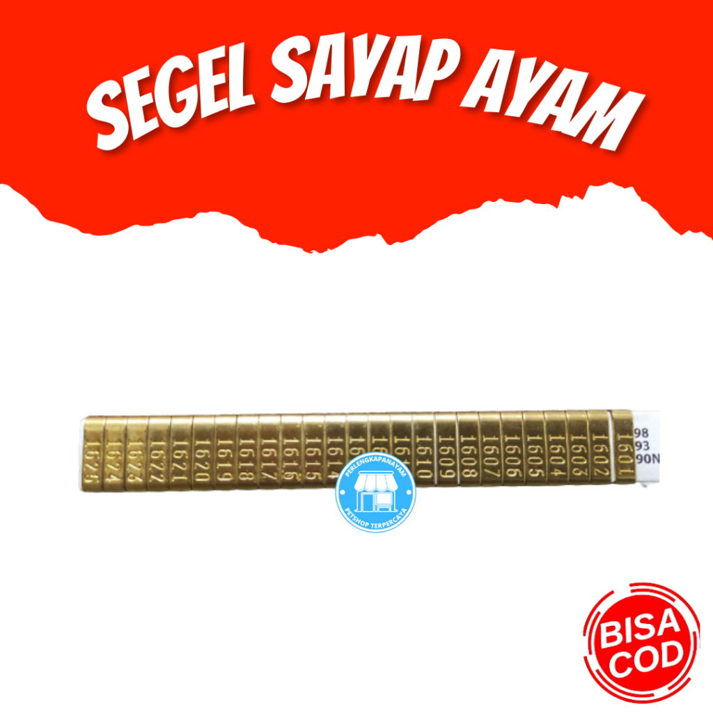 SEGEL AYAM Import Wing Band Kuningan Segel Penanda Ayam Import