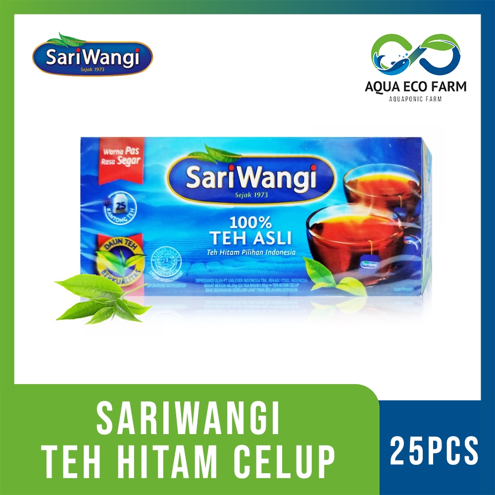 

[Aqua Eco Farm] Sari Wangi Teh Celup Aroma Khas 100% Teh Asli Teh Hitam[25 Sachet/Box] Bandung