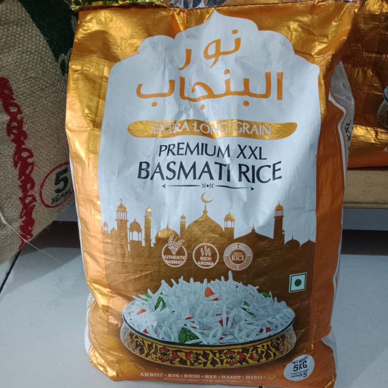 

Beras basmati merk noor punjab 5kg/beras kebuli