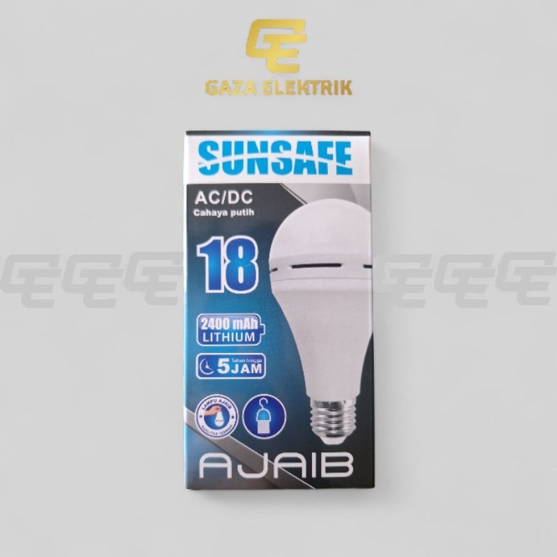 MAGIC emergency LED Sunsafe AJAIB 18w baterai tahan hingga 5 jam