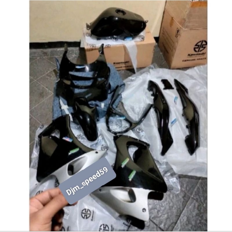 Full body ninja RR old old hitam silver Original kawasaki