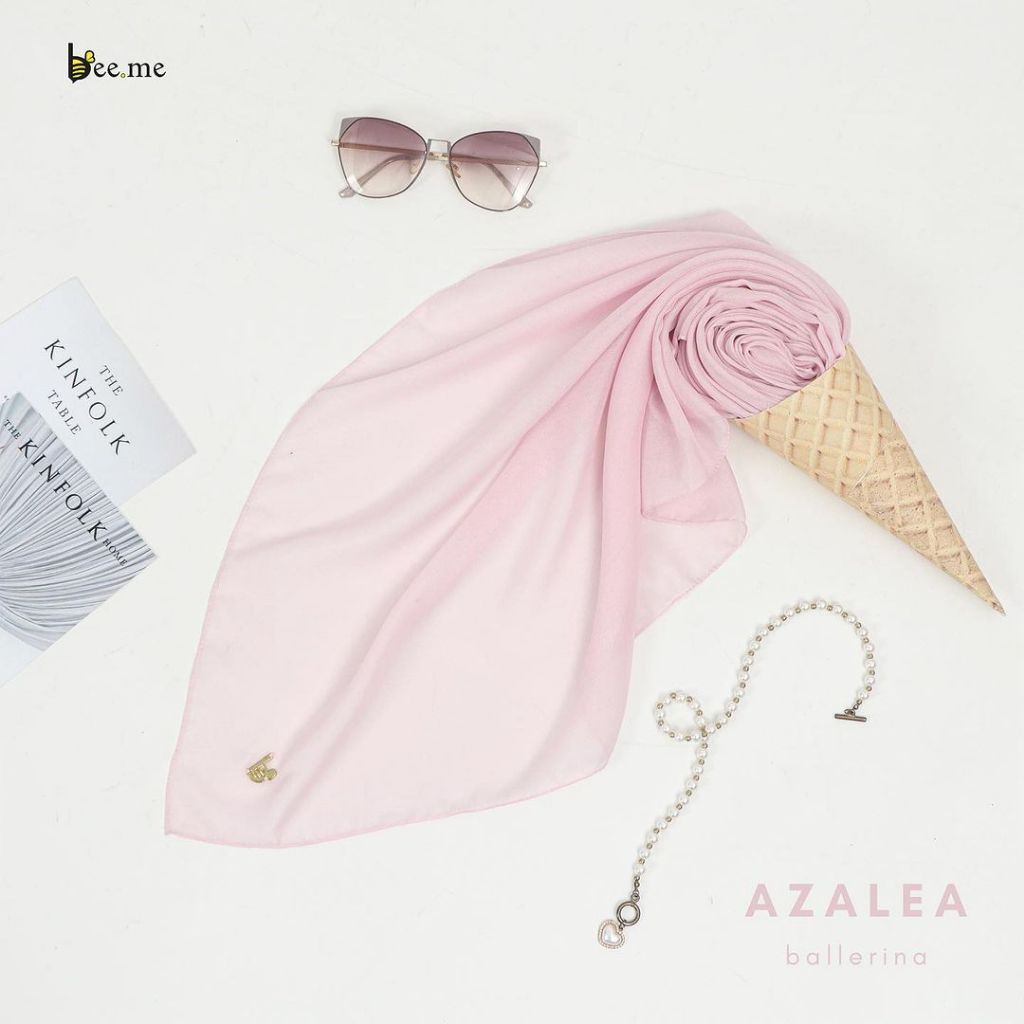 Azalea Pink Balerina Beeme Ori Kerudung Paris - Kerudung Beeme Terbaru Ori Jahit Tepi
