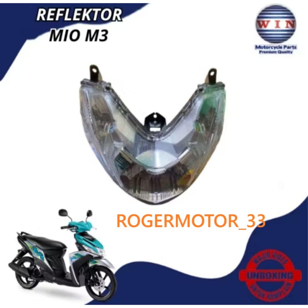 REFLEKTOR LAMPU DEPAN MIO M3 MERK WIN