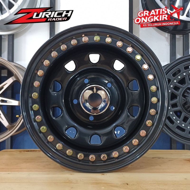 Velg Mobil Ring 15 Hsr Beadlock Mokupo R15 Pelek Jeep Untuk Jimny Feroza Vitara Taft Sidekick