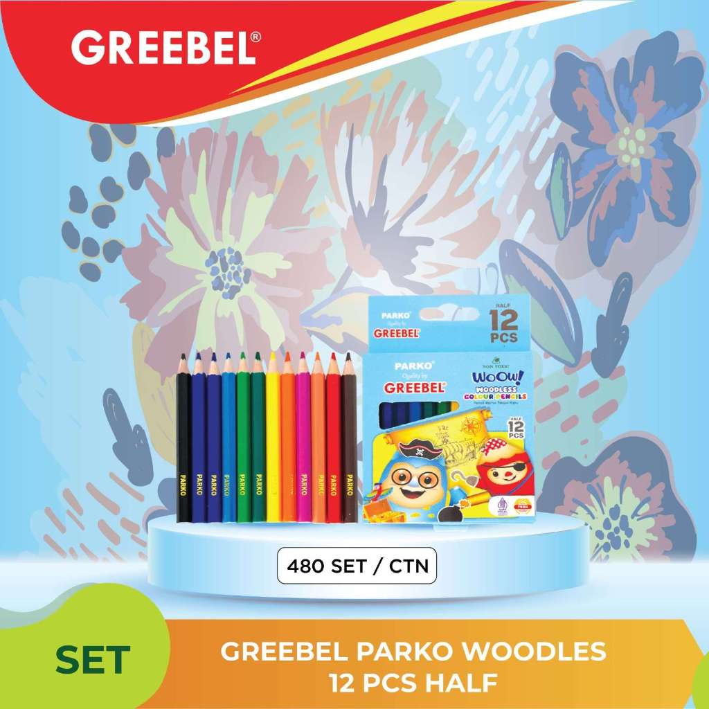 

[PAPERANDPLAY] GREEBEL PARKO WOODLESS | PARKO Pensil Warna | Pensil Warna Classic / Alat Gambar