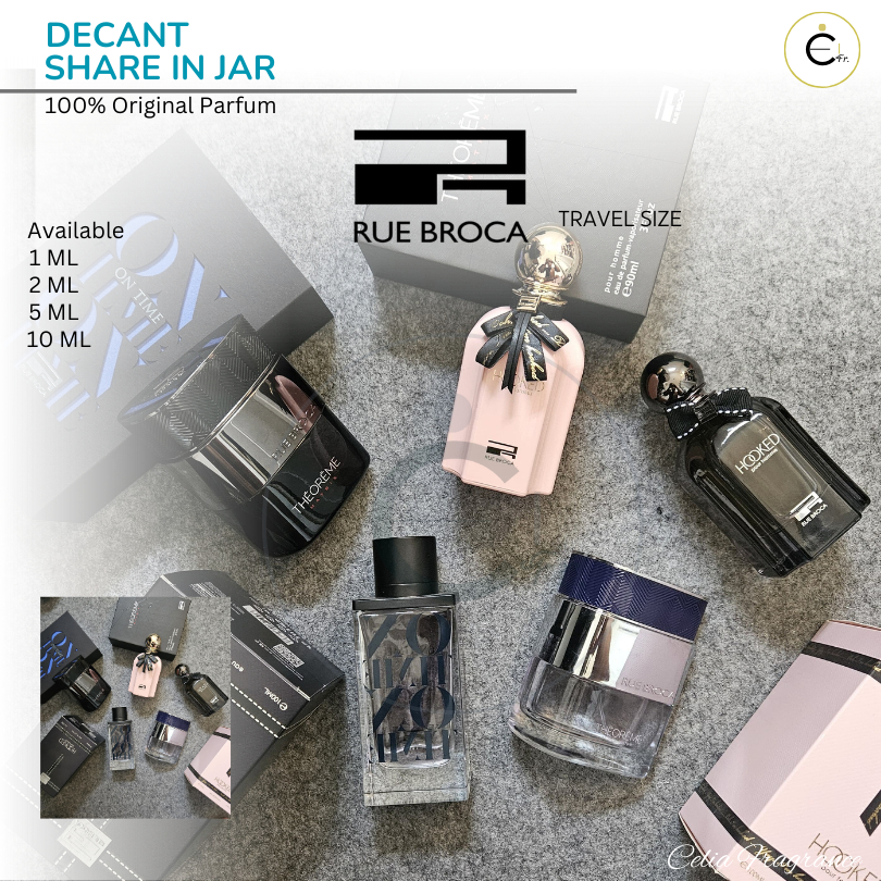 BUY 2 FREE 1  RUE BROCA Decant (Share in Jar) – Travel Size RUE BROCA Theoreme Matrix RUE BROCA ON T