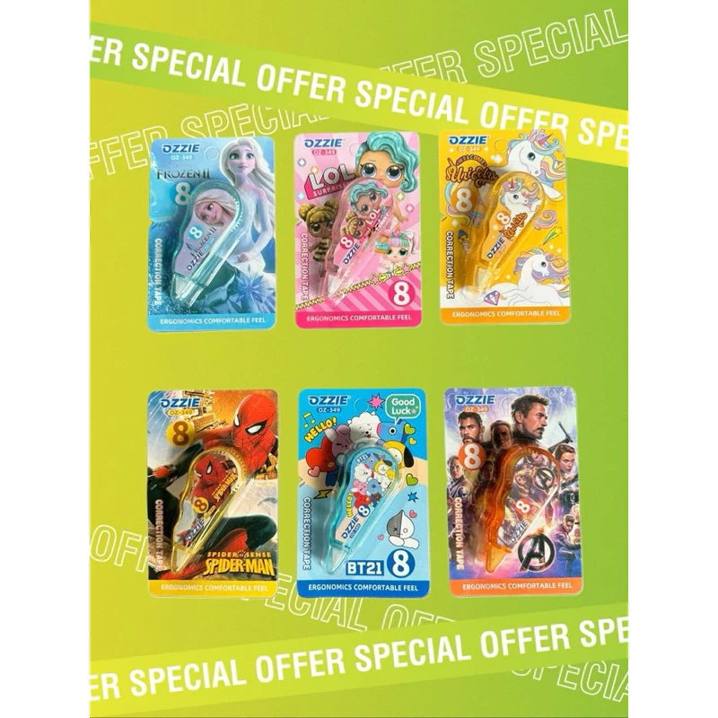 

Tipe X Mini Correction Stipo Kertas Tape Size 8 pita Roll Ozzie