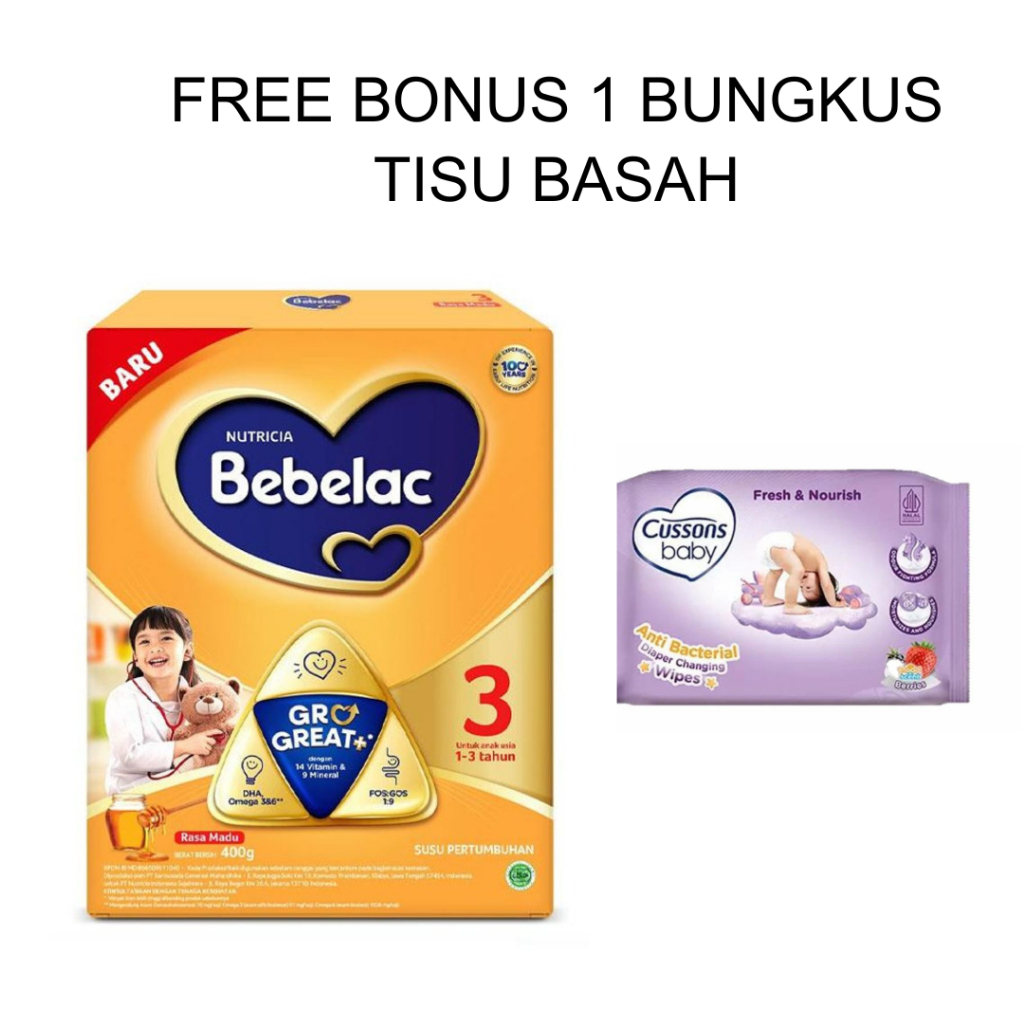 

Bebelac 3 Madu 400 Gram – Susu Formula Anak 1-3 Tahun, Rasa Madu Enak & Bergizi