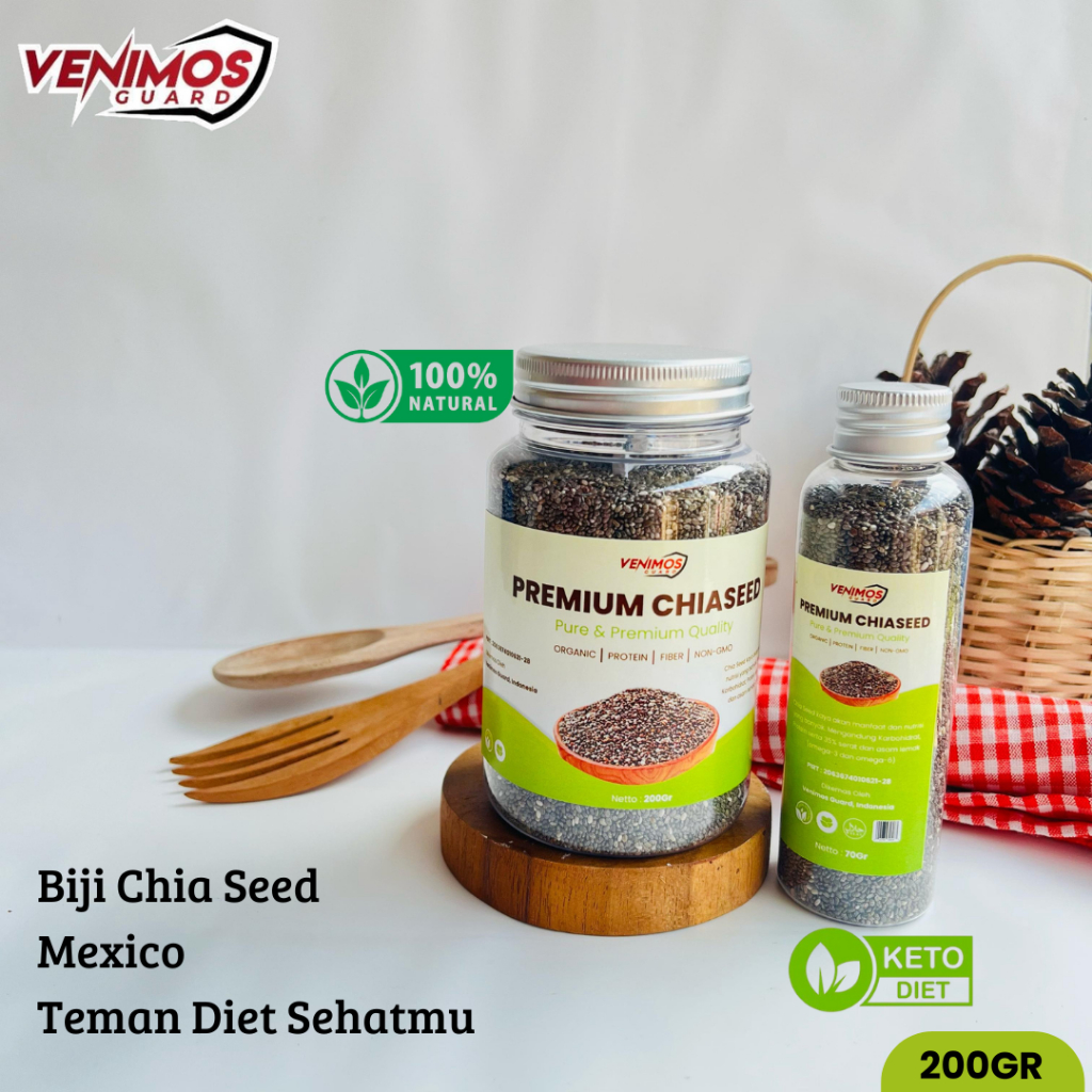 

VENIMOS Chiaseed Organik / Biji Chia Premium / Chia seed Mexico 70gr & 200gr