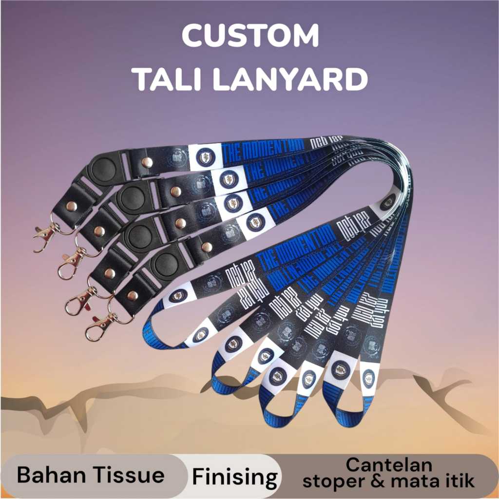 

cetak tali idcard custom 2cm sublim ful print color tali lanyard idcard warna custom desain