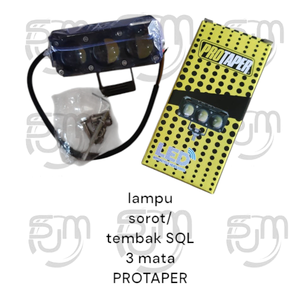 Lampu Tembak LED Laser / Lampu Sorot Laser Q9 3 Mata 2 Warna Merk PROTAPER