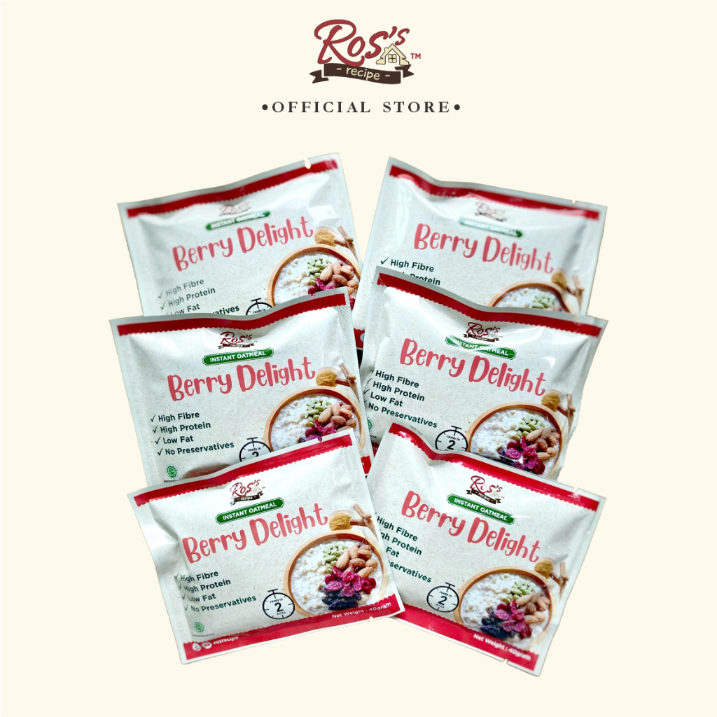 

Ros Recipe Instant Oatmeal Berry Delight 40gr x 6pcs (Paket)
