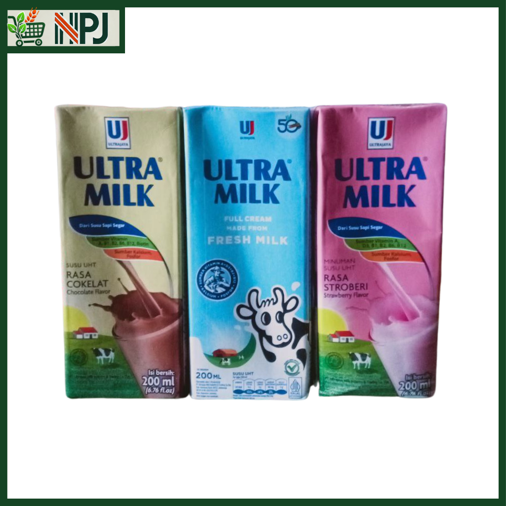 

Ultra Milk UHT 200ml – Susu Kotak Original / Cokelat / Stroberi