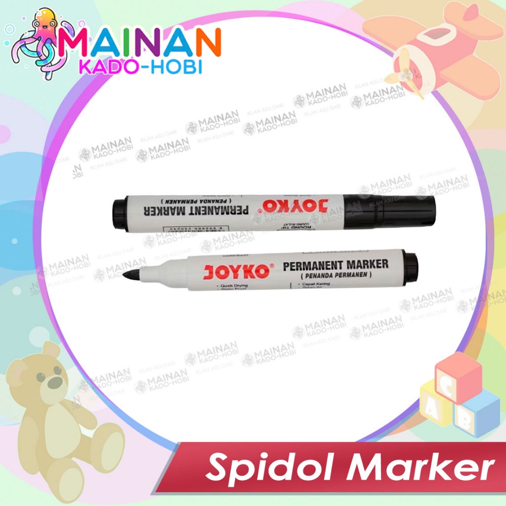 

PERLENGKAPAN ALAT KANTOR ATK SPIDOL HITAM PAPAN TULIS MARKER PERMANENT