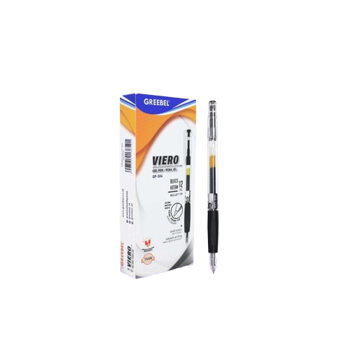 

Pack Greebel Gel Pen Viero 0.5 Black GP-504 ISI 12