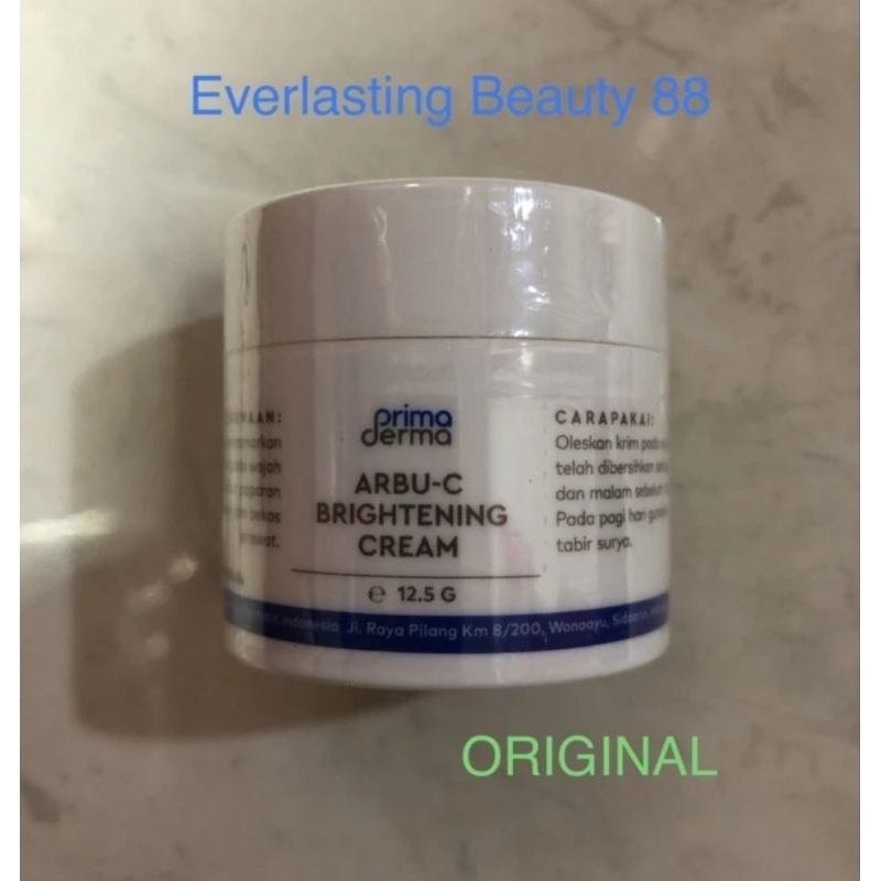 Primaderma Arbu - C cream - krim pemutih pencerah pelembab kulit wajah / flek / noda hitam - BPOM - 