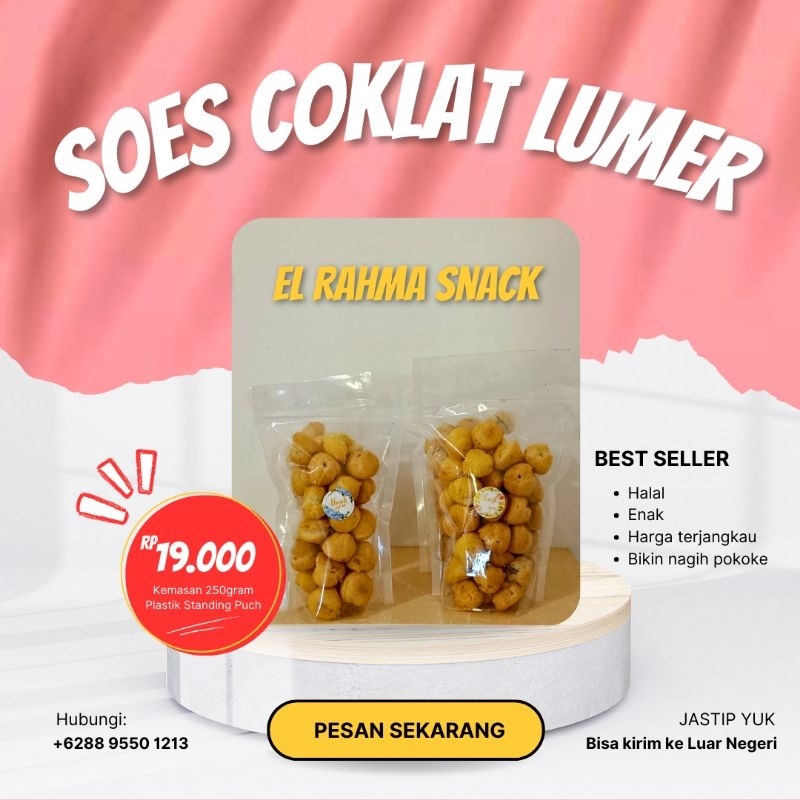 

KUE SOES COKLAT LUMER KEMASAN 250GRAM ENAK MURAH HARGA TERJANGKAU
