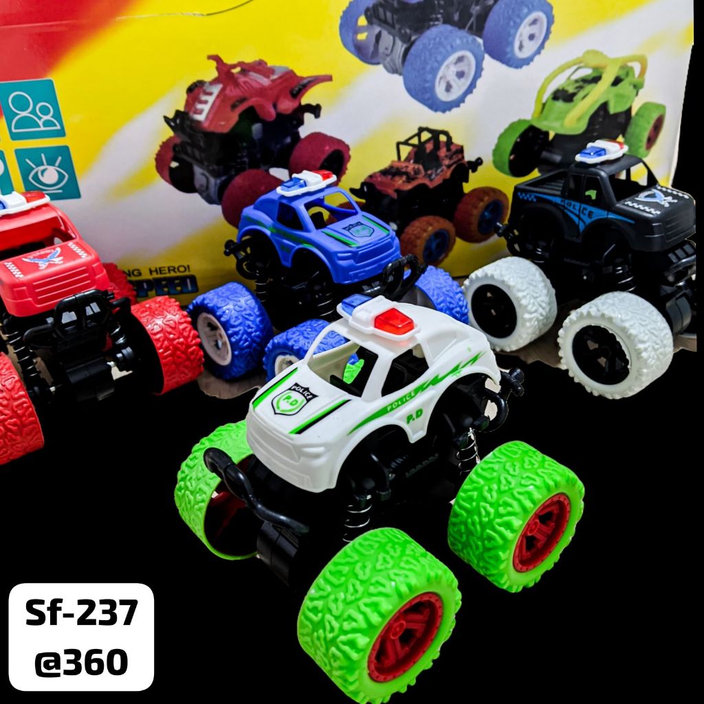 Mobil Mainan Anak mobil import Monster Zap Mainan Mobil polisi Road 4 Drive Inertial Bigfoot