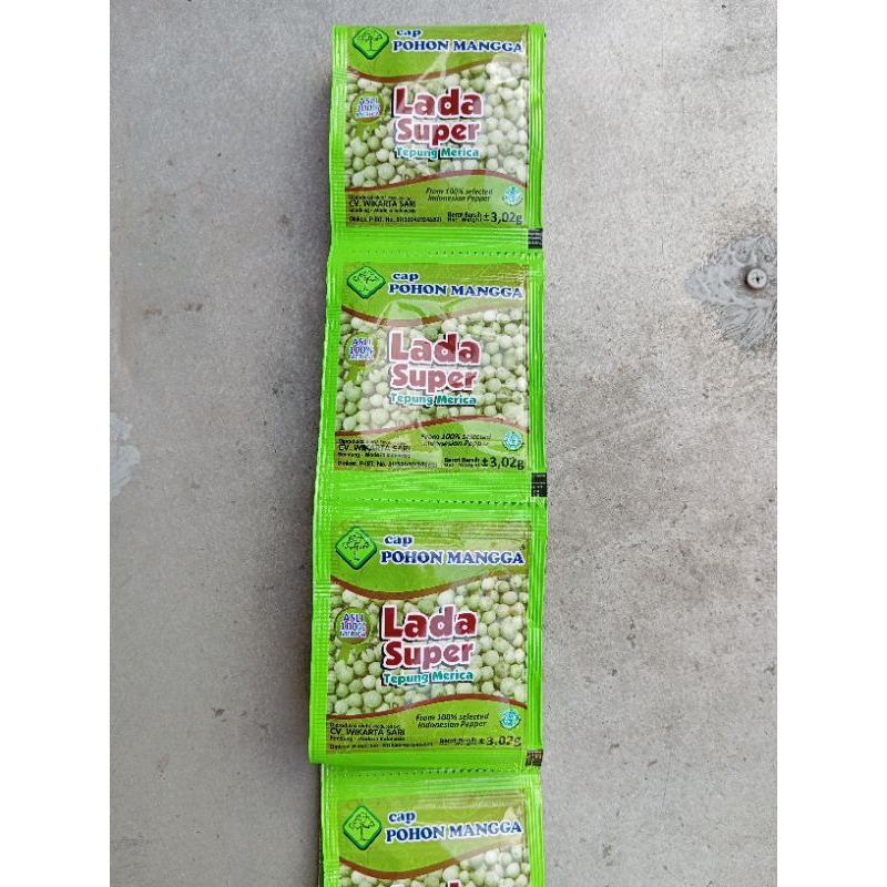 

CAP POHON MANGGA LADA PUTIH renceng 14'S