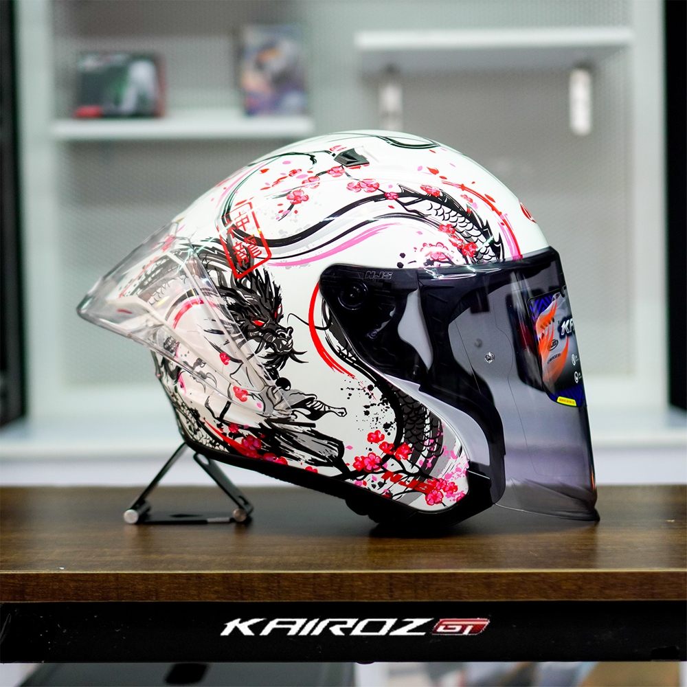 NJS KAIROZ GT SHENLONG - Helm njs kairoz gt motif Terbaru shenlong