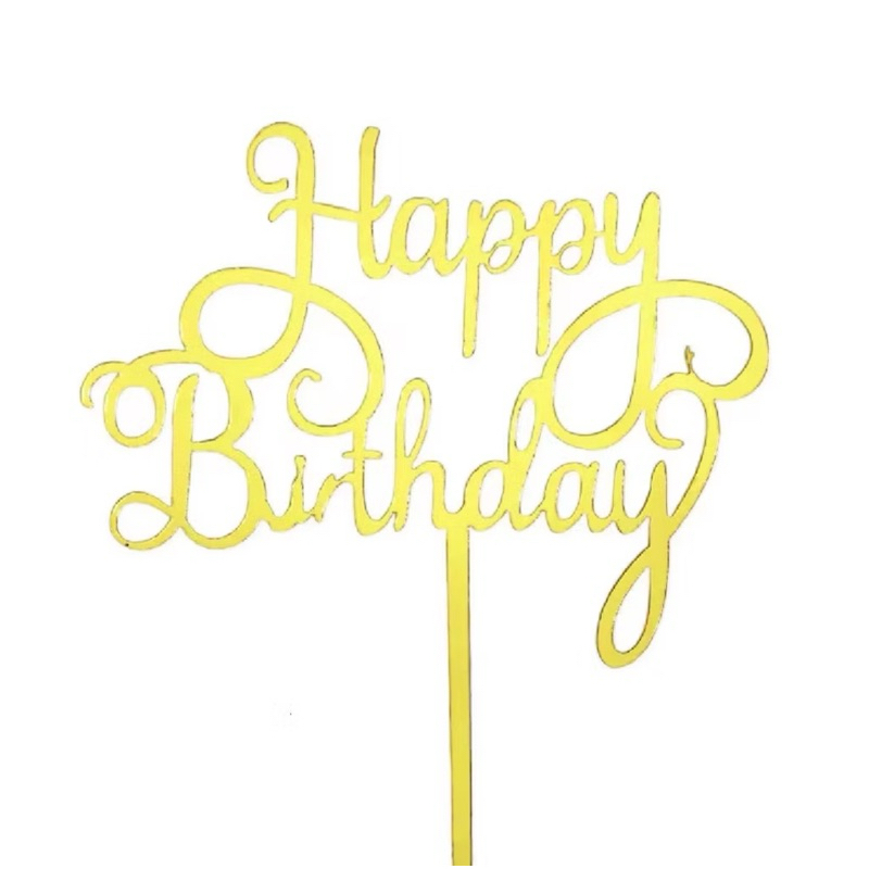 TOPPER HAPPY BIRTHDAY AKRILIK / TOPPER AKRILIK MURAH
