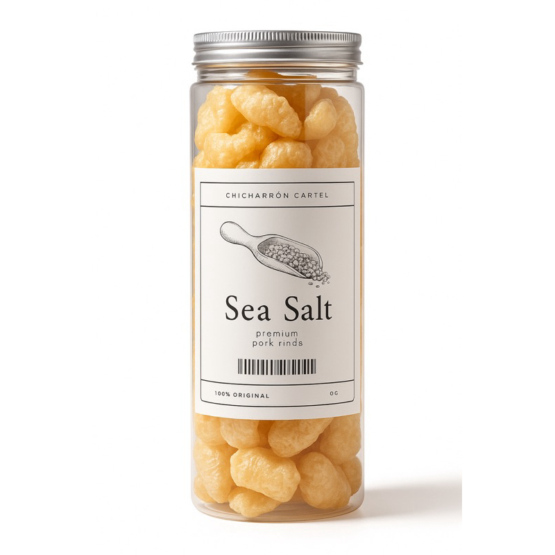 

Kerupuk Kulit Babi Artisanal Chicharron Cartel Premium Quality (Sea Salt) (L)