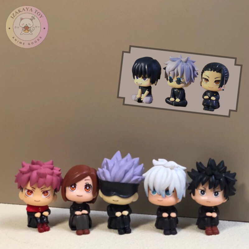 Chibi Action Figure Jujutsu Kaisen - Miniatur Anime Jujutsu Kaisen Karakter Gojo Satoru Itadori Yuji