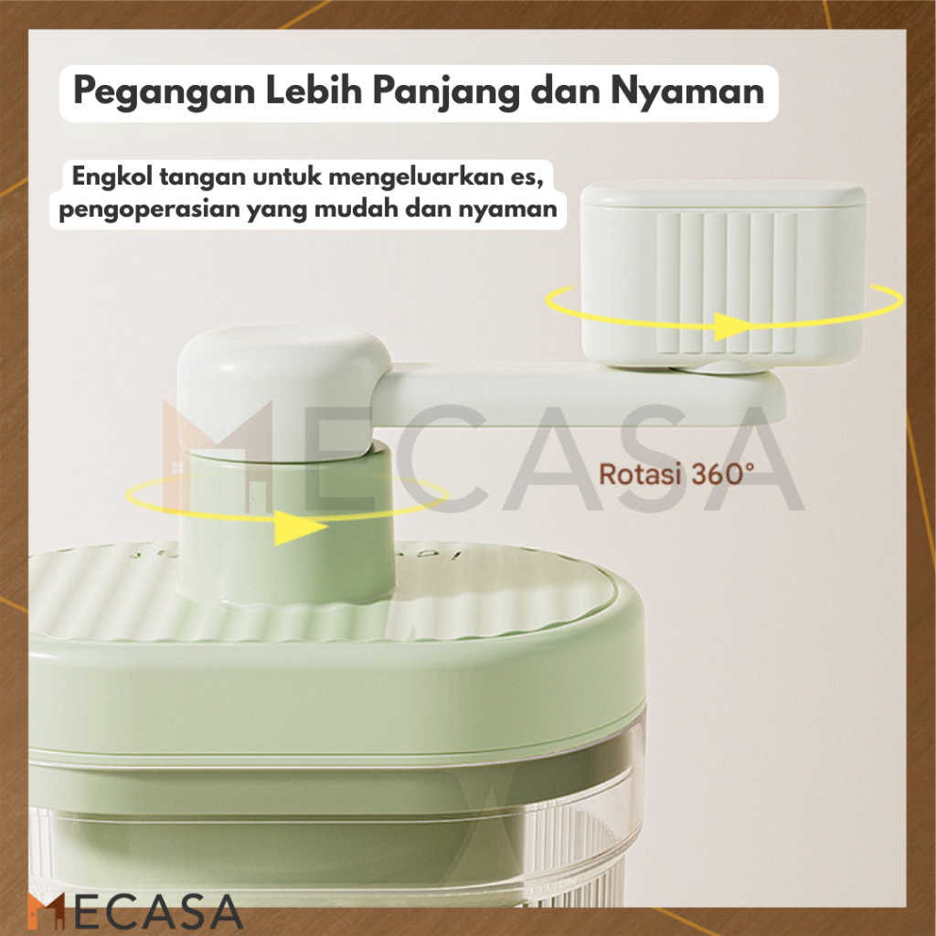 Alat Serut Es Set Lengkap Penghancur Es Halus Manual Portabel Mesin Smoothie Tangan Ice Shaver