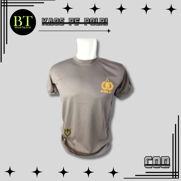 TERMURAH KAOS PE POLRI COKLAT POLISI COD