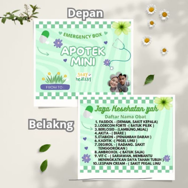 

Apotek Mini Costem Box Dan Sticker Saja Kado Untuk Pacar Box 6 skat