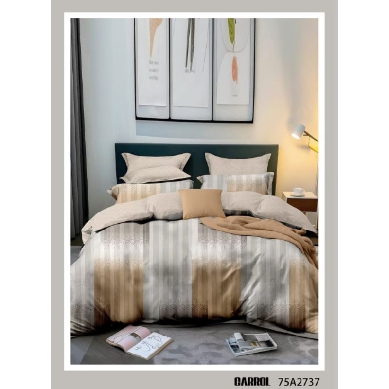 Sprei cotton set by Rieven satu set sprei dan bantal guling