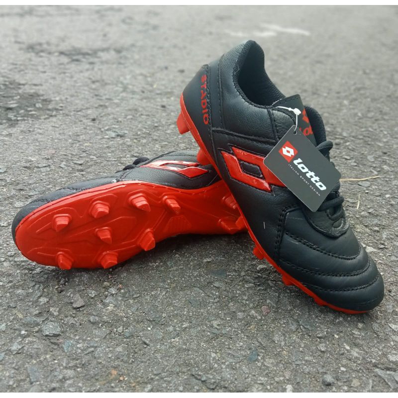 Sepatu bola anak lotto kulit Terbaru 32-37 Sol dijahit Muter