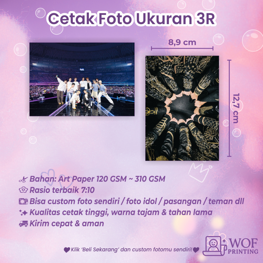 Cetak Foto Ukuran 3R – Custom Foto Sendiri | Cetak Foto Art Paper Glossy/Doff