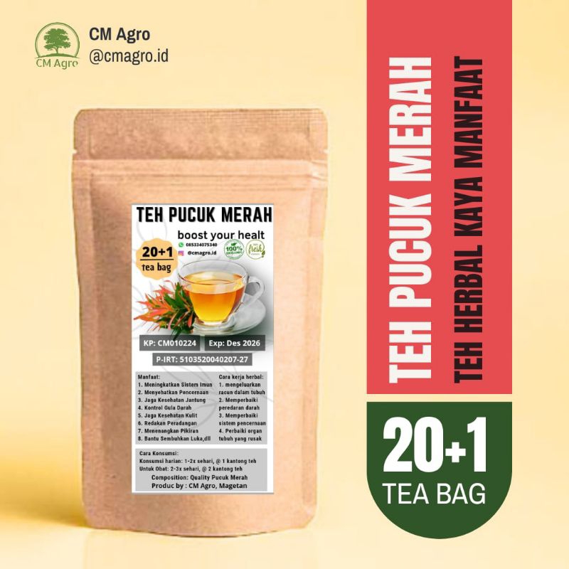

Teh Herbal Daun Pucuk Merah varian celup