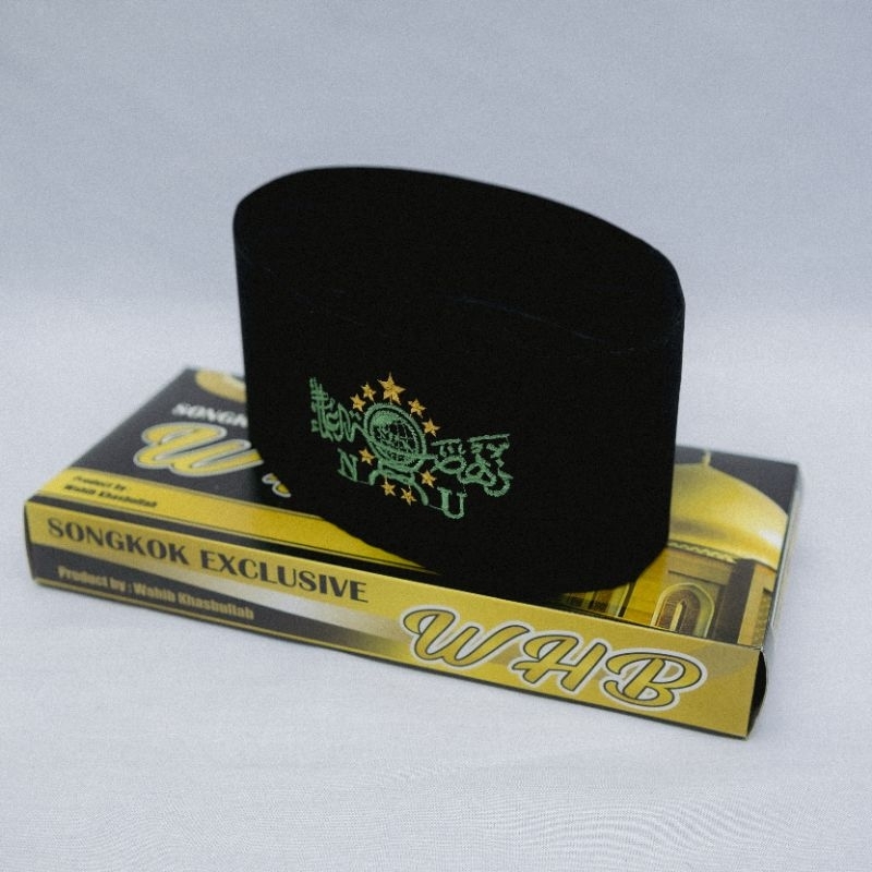 SONGKOK Bordir NU / peci NU / Kopyah NU hijau kuning merah-putih