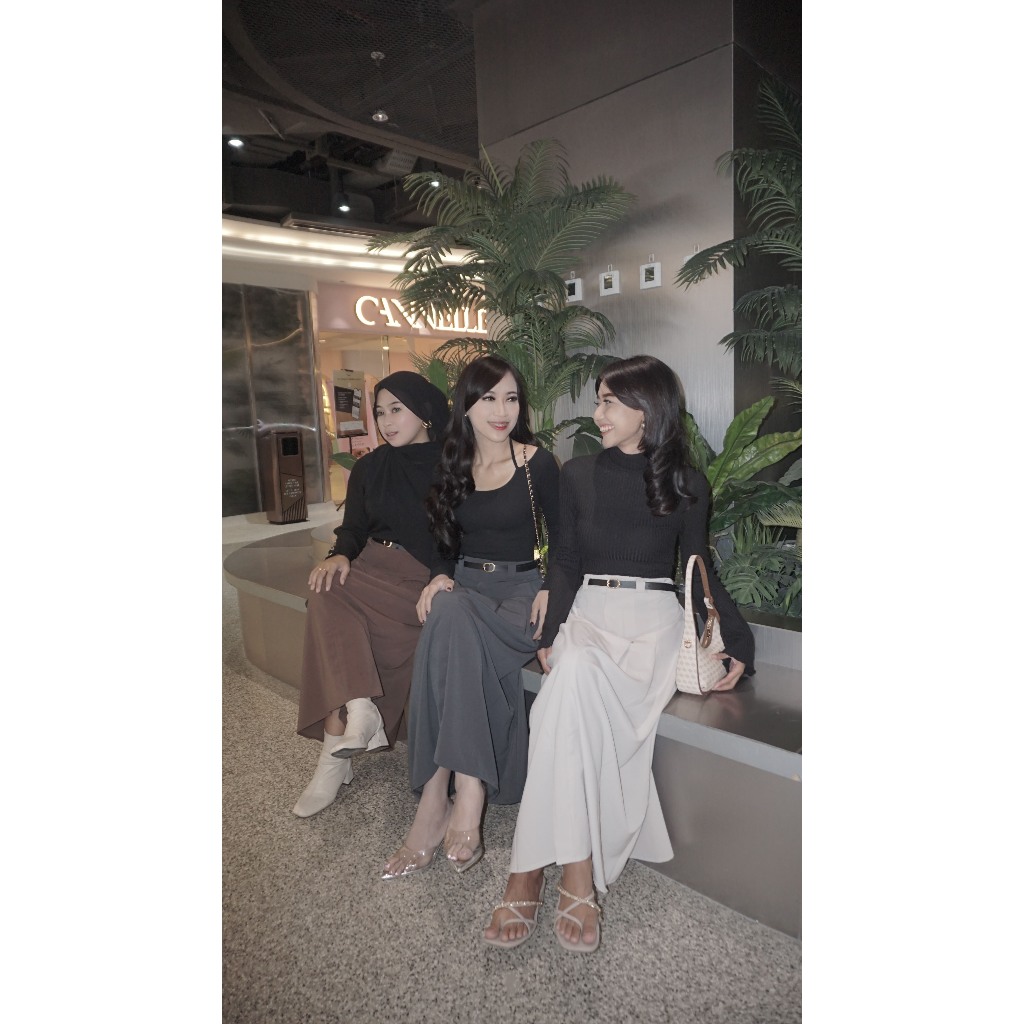 Jennie Skirt/Skirt Rample/Skirt Panjang/Rok Panjang/Rok Wanita