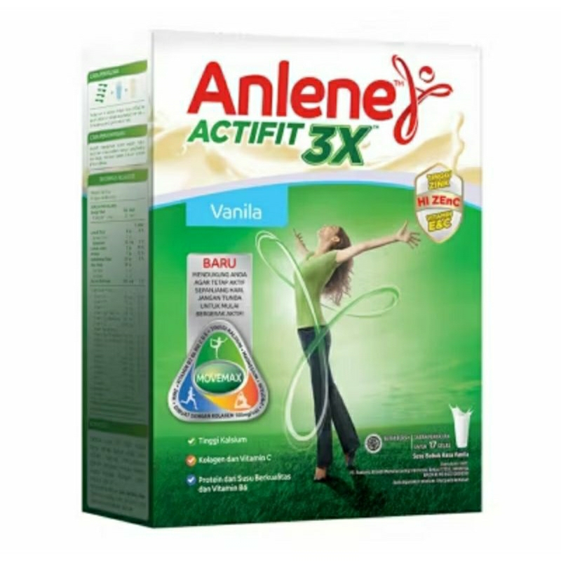

Anlene Actifit 3X 580gr Rasa Original, Coklat, Vanilla