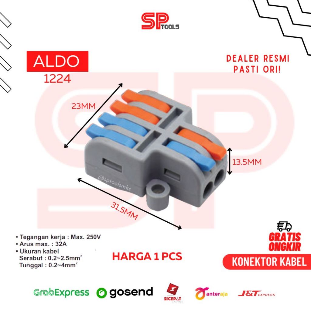 KONEKTOR KABEL / CONNECTOR KABEL CABLE / COMPACT TERMINAL / TERMINAL BLOK LISTRIK ALDO