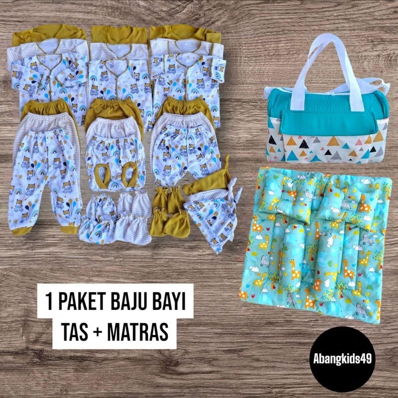 TRINA BABY- BAJU BAYI 18 PCS FREE TAS DIAPERS MELAHIRKAN I perlengkapan stelan bayi, set sarung tang