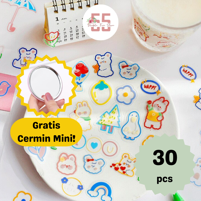 

Sticker Anti Air Aesthetic Dekorasi Tumbler Jurnal Scrapbook Motif Kartun Lucu - 097