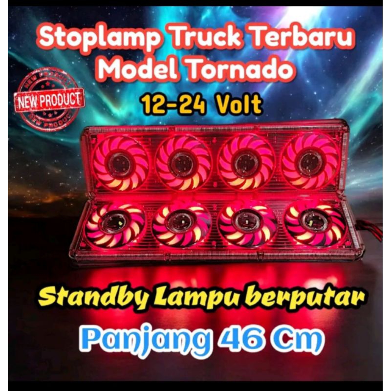 Lampu StopLamp Truk 24 Volt SPINNER 46CM Lampu Rem Belakang Truck Sepasang Lamp
