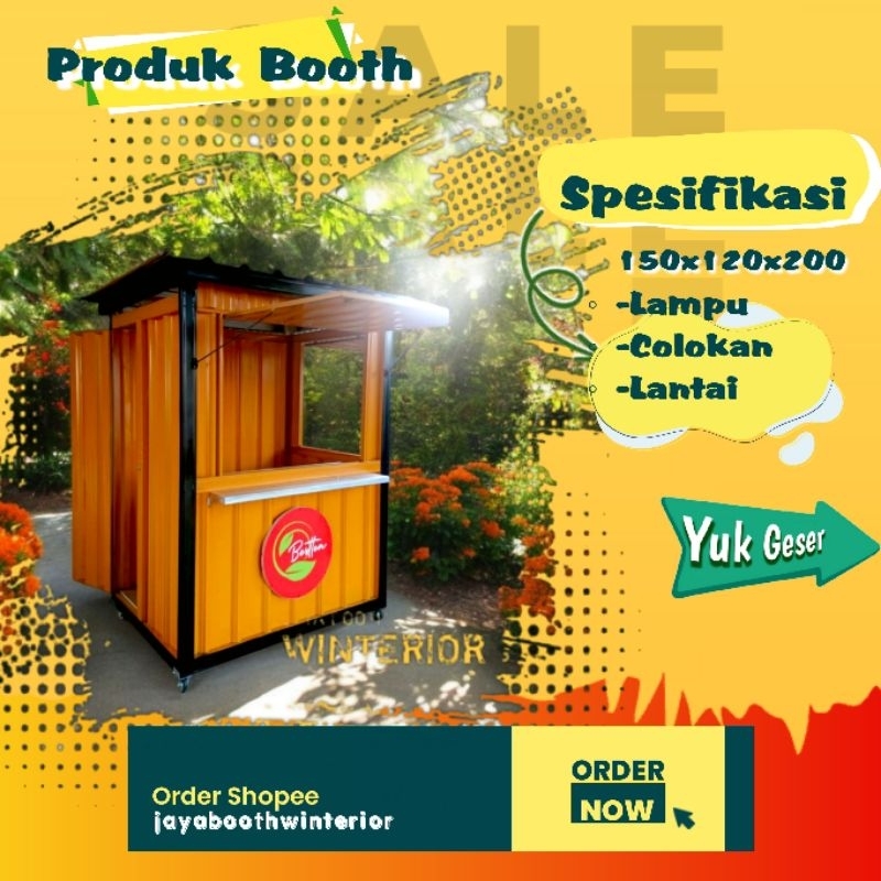 Booth Kontainer / 150X120X200 / Booth Stand / Container Stand / Booth Container / Gerobak Kontainer 