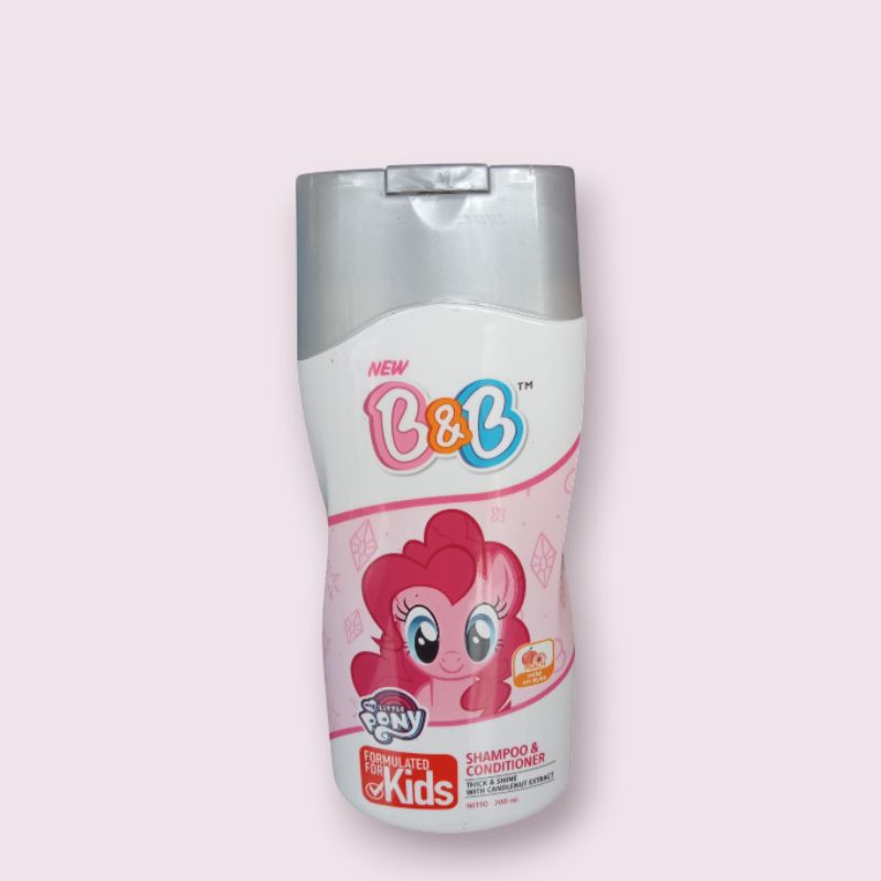 B&B Kids Shampoo & Conditioner Powerpuff Litle Pony Peach 200ml - Sampo Anak
