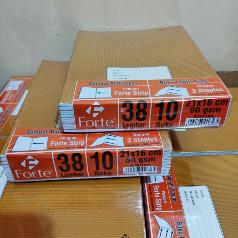 

1 Pak Buku Tulis Cover Coklat & Batik 38, 58, 50 Lembar Isi 10 Buku