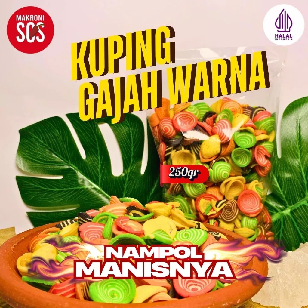 

Kuping Gajah Warna 250GR Kuping Gajah Mix Rasa Manis Gurih