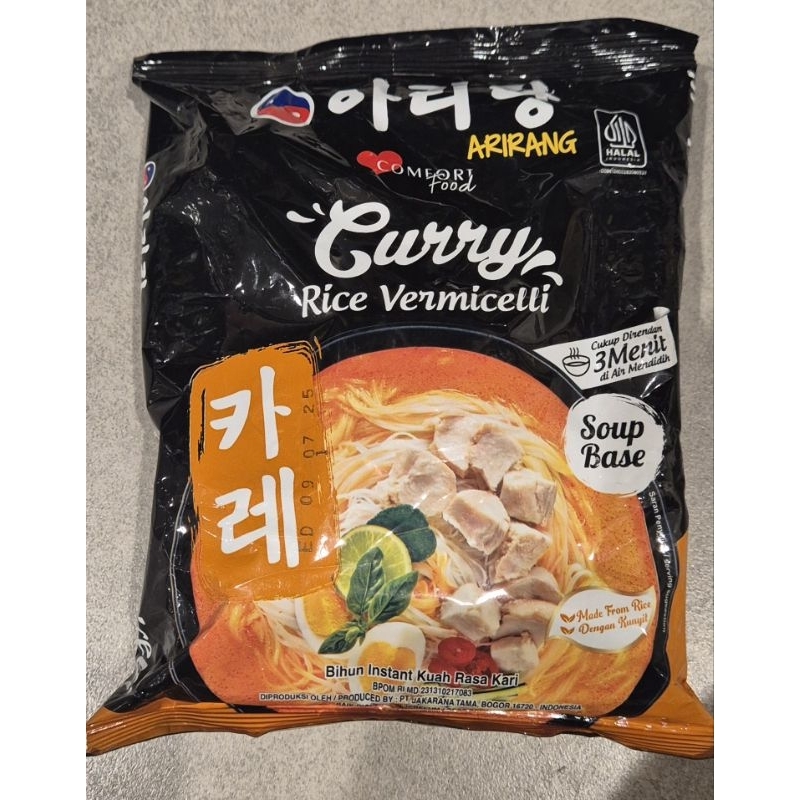 

Curry Rice Vermicelli ARIRANG Bihun Instant Kuah Rasa Kari 70g - RM.
