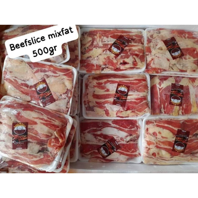 

Beef Slice Mix Fat 500gr
